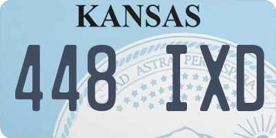 KS license plate 448IXD