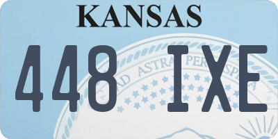 KS license plate 448IXE