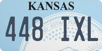 KS license plate 448IXL