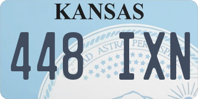 KS license plate 448IXN
