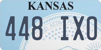 KS license plate 448IXO