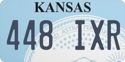 KS license plate 448IXR