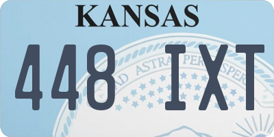 KS license plate 448IXT
