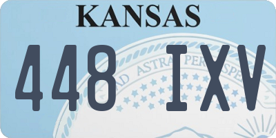 KS license plate 448IXV