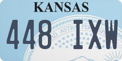 KS license plate 448IXW