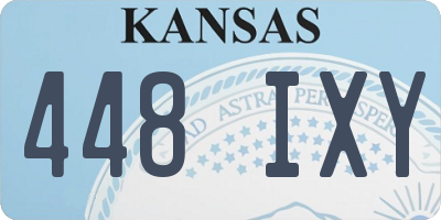 KS license plate 448IXY