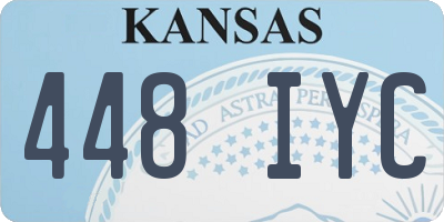 KS license plate 448IYC