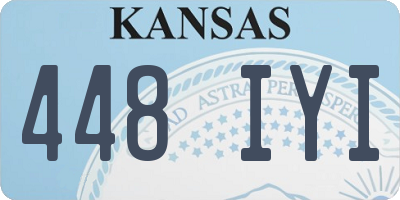 KS license plate 448IYI