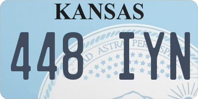 KS license plate 448IYN