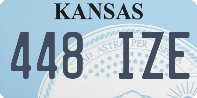 KS license plate 448IZE