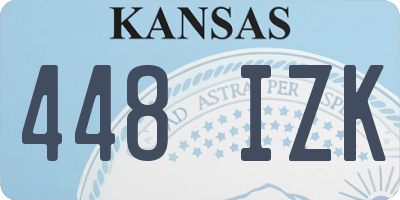 KS license plate 448IZK