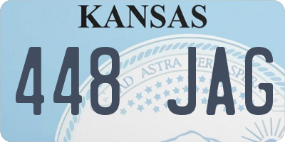 KS license plate 448JAG