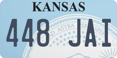 KS license plate 448JAI