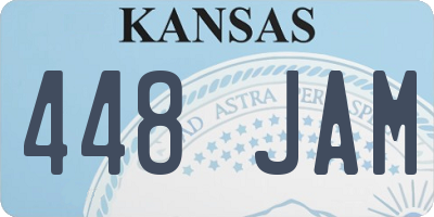 KS license plate 448JAM