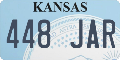 KS license plate 448JAR
