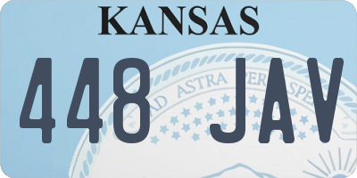 KS license plate 448JAV