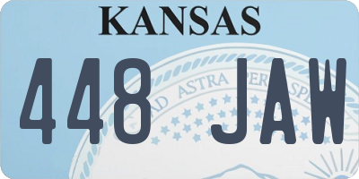 KS license plate 448JAW