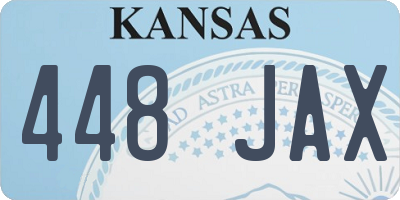 KS license plate 448JAX