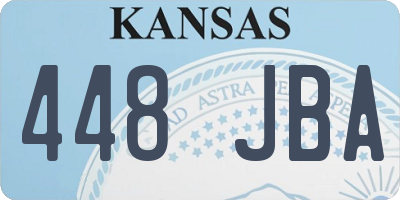KS license plate 448JBA