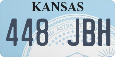 KS license plate 448JBH