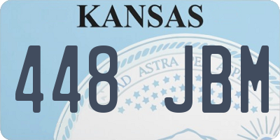 KS license plate 448JBM