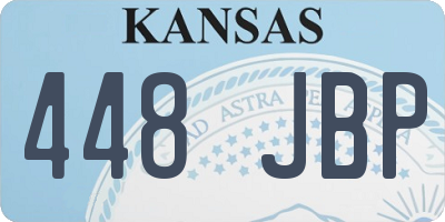 KS license plate 448JBP