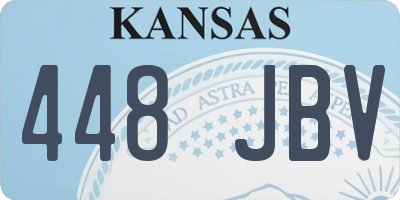 KS license plate 448JBV