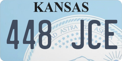 KS license plate 448JCE
