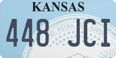 KS license plate 448JCI