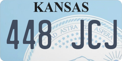 KS license plate 448JCJ