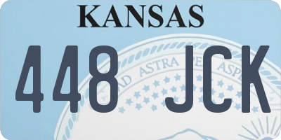 KS license plate 448JCK