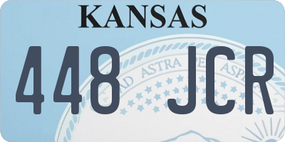 KS license plate 448JCR