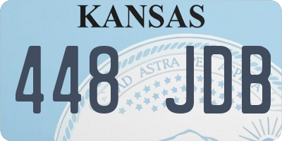 KS license plate 448JDB