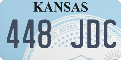 KS license plate 448JDC