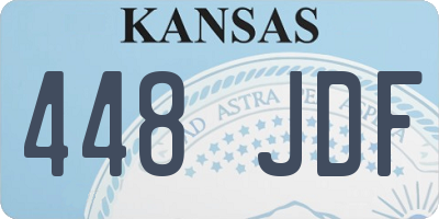 KS license plate 448JDF