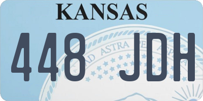 KS license plate 448JDH