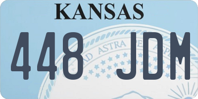 KS license plate 448JDM