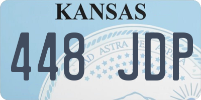 KS license plate 448JDP