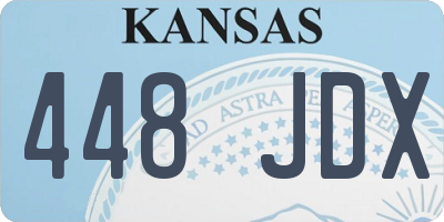 KS license plate 448JDX