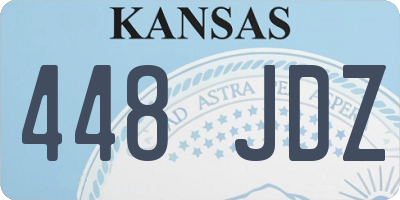 KS license plate 448JDZ