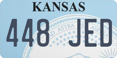 KS license plate 448JED