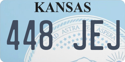 KS license plate 448JEJ