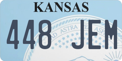 KS license plate 448JEM