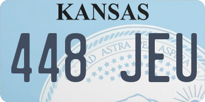 KS license plate 448JEU