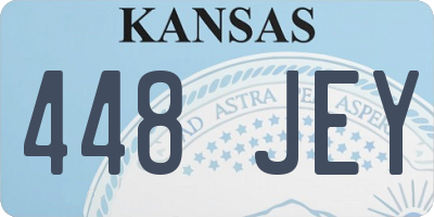 KS license plate 448JEY