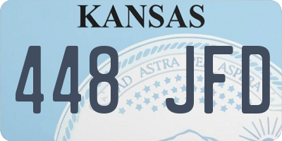 KS license plate 448JFD