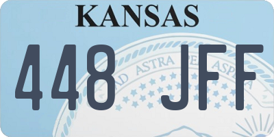 KS license plate 448JFF