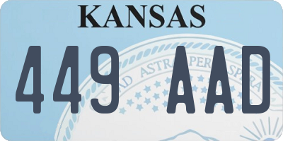 KS license plate 449AAD