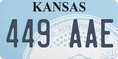KS license plate 449AAE