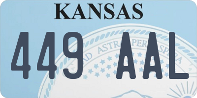 KS license plate 449AAL